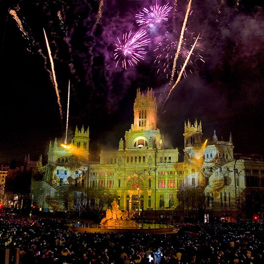 Fuochi d'artificio a Madrid
