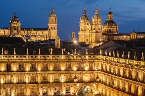 Plaza Mayor, Cattedrale e Università di Salamanca