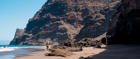 View of Guguy beach in Gran Canaria, Canary Islands