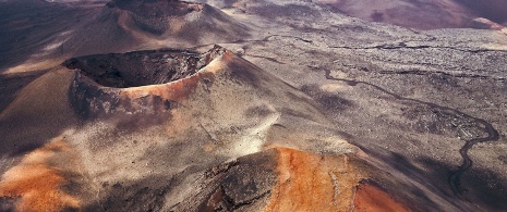 Parc national de Timanfaya. Paysage volcanique. Lanzarote.