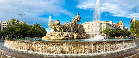La fontaine de Cybèle à Madrid, Région de Madrid