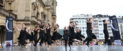 Classical dance performance at the festival Quincena Musical de San Sebastián in Guipúzcoa, Basque Country