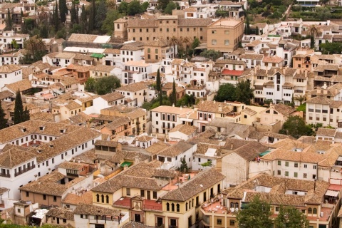 View of the Albaicín quarter in Granada