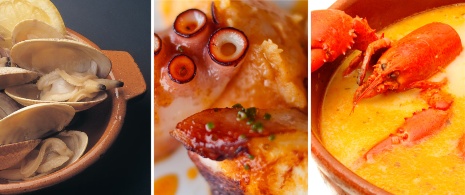 Венерки, осьминог «а фейра» и тушеные морепродукты в кальдерете